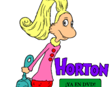 Dibuix Horton - Sally O'Maley pintat per Lucía