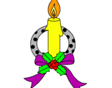 Dibuix Espelma de nadal III pintat per ariadna 
