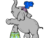 Dibuix Elefant pintat per arnau p.g