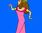 Dibuix Ballarina egípcia  pintat per maria victòria
