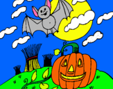 Dibuix Paisatge de Halloween pintat per Eduard