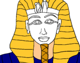 Dibuix Tutankamon pintat per luis