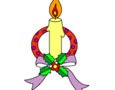 Dibuix Espelma de nadal III pintat per Ton