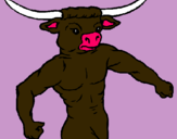 Dibuix Cap de búfal pintat per aitor