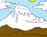 Dibuix Mont Fuji pintat per cristina m.m.