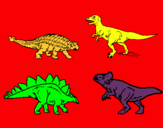 Dibuix Dinosauris de terra pintat per MARçAL