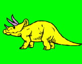 Dibuix Triceratops pintat per ton