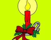 Dibuix Espelma de nadal pintat per estel ferrer