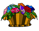 Dibuix Cistell de flors 9 pintat per Celina