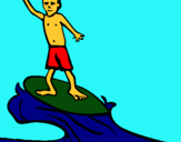 Dibuix Surfista pintat per ARNAU