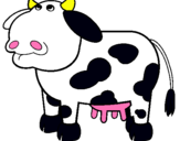 Dibuix Vaca pensativa pintat per MARC P