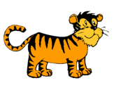 Dibuix Tigre pintat per marina cabrera