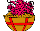 Dibuix Cistell de flors 11 pintat per Margaux