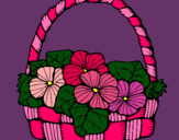 Dibuix Cistell amb flors 6 pintat per maria fernanda portel