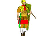 Dibuix Soldat romà  pintat per BERNAT