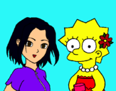 Dibuix Sakura i Lisa pintat per JUDIT T.O