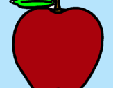 Dibuix poma pintat per madalina