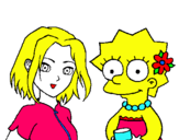 Dibuix Sakura i Lisa pintat per anònim