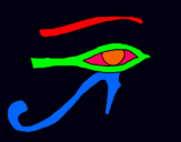 Dibuix Ull Horus pintat per pedo