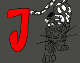 Dibuix Jaguar pintat per pere