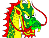 Dibuix Cap de drac pintat per YerayXD: drac xino