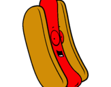 Dibuix Hot dog pintat per NILG
