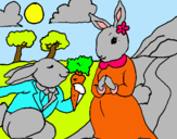 Dibuix Conills pintat per CELIA