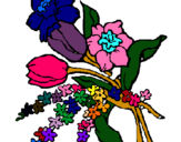 Dibuix Ram de flors pintat per elisabet lloret PAYERAS