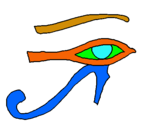 Dibuix Ull Horus pintat per hèctor
