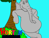 Dibuix Horton pintat per cora abilleira castell