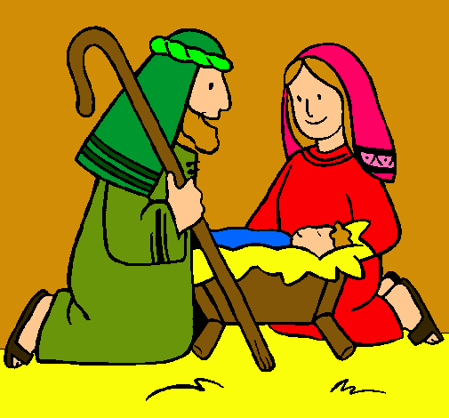 Dibuix Adoren al nen Jesús  pintat per Emmma d