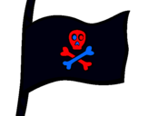 Dibuix Bandera pirata pintat per marc
