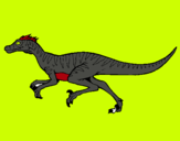 Dibuix Velociraptor  pintat per chuta remate y gol