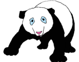 Dibuix Ós panda pintat per ós    panda