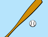 Dibuix Bat i bola de beisbol pintat per laia marti  juncosa
