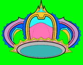 Dibuix Corona reial pintat per corona pintada