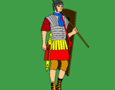 Dibuix Soldat romà  pintat per  carles 