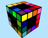 Dibuix Cub de Rubik pintat per Berta