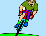 Dibuix Ciclista amb gorra  pintat per Albert 7