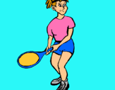 Dibuix Noia tennista pintat per Jana Escamez