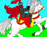 Dibuix Cavaller a cavall pintat per Cavaller  Sant  Jordi