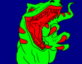 Dibuix Velociraptor II pintat per JOAN