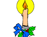 Dibuix Espelma de nadal pintat per noelia bercet verge