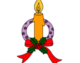 Dibuix Espelma de nadal III pintat per monica