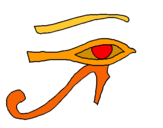 Dibuix Ull Horus pintat per alex onega