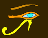 Dibuix Ull Horus pintat per iban