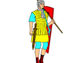 Dibuix Soldat romà  pintat per eric