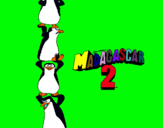 Dibuix Madagascar 2 Pingüins pintat per alba