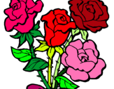 Dibuix Ram de roses pintat per laia