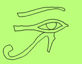 Dibuix Ull Horus pintat per mar